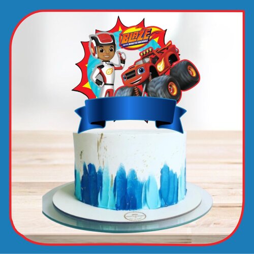 Topo de bolo 7 - Blaze and the Monster Machine a