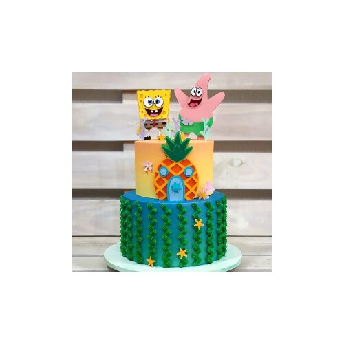 Topo de bolo 12 - Bob Esponja a