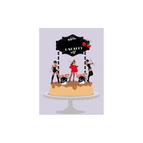 Topo de bolo 01 - Cabaré a