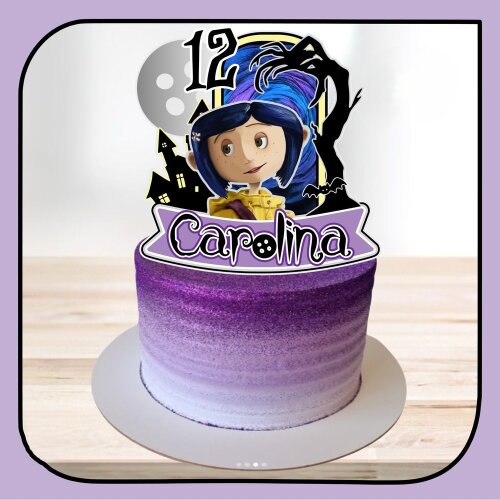 Topo de Bolo Coraline 04