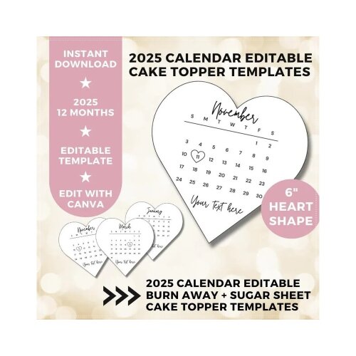 Topo de bolo 03 - Calendario a
