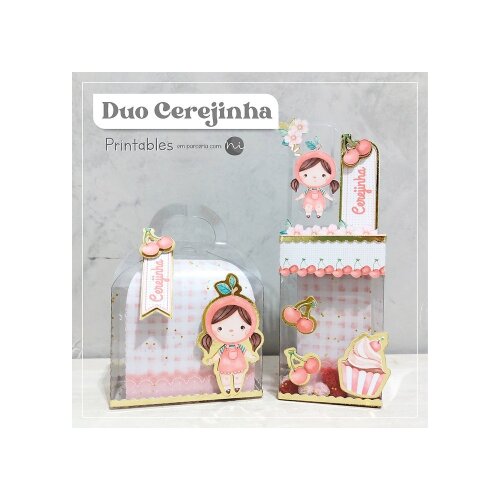 Duo Cerejinha acetato - Biarte Criativa