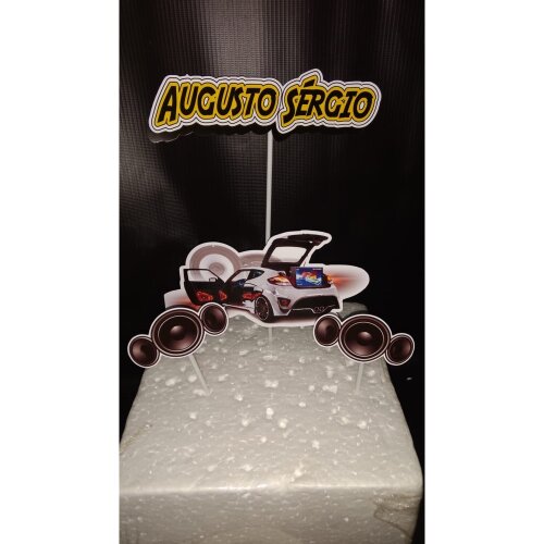 Topo de bolo 02 - Carro de Som a