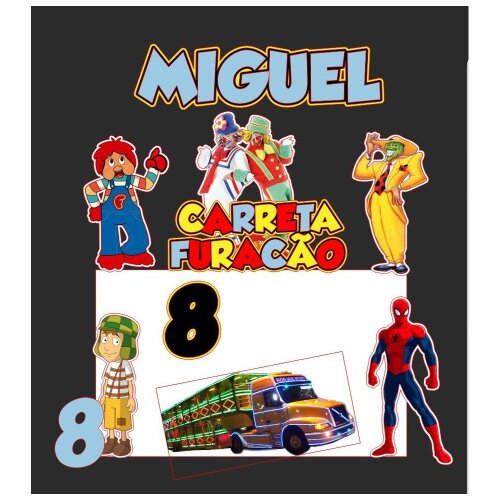 Topo de bolo 6 carreta.furacão