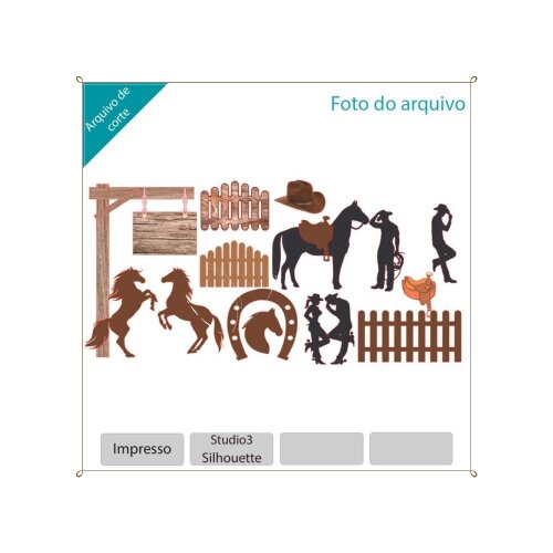 Topo de Bolo Country - Cowboy 08