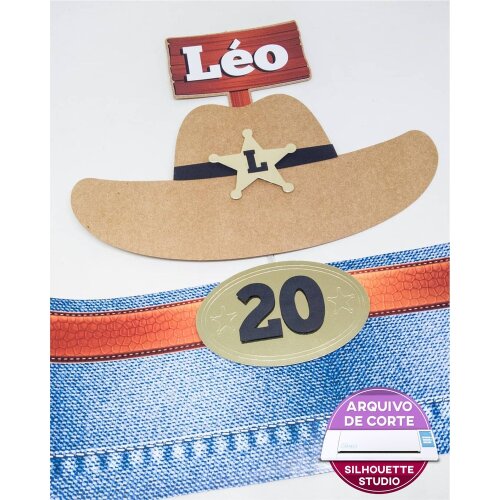 Topo de Bolo Country - Cowboy 31