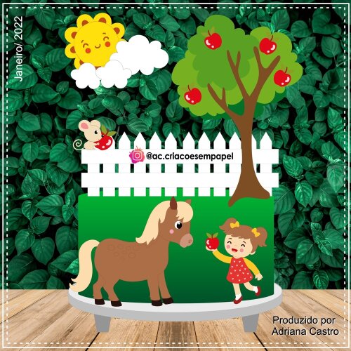 Topo de Bolo Cavalo - Haras 07
