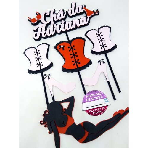 Topo de Bolo Chá de Lingerie 11