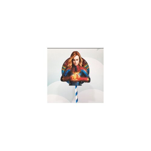 Topo de bolo 04 - Capitã Marvel a