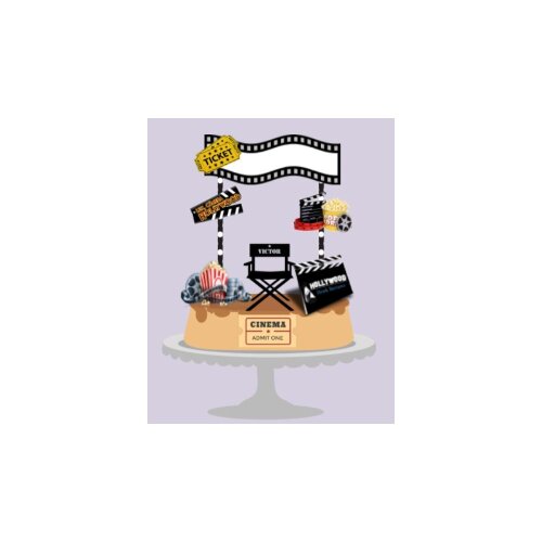 Topo de Bolo Cinema - Hollywood 01
