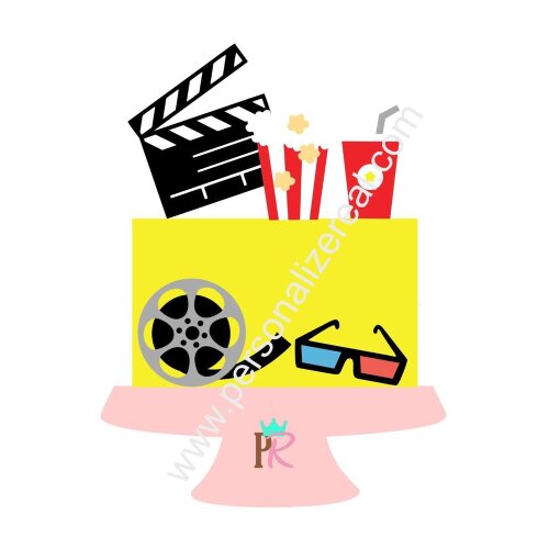 Topo de Bolo Cinema - Hollywood 02