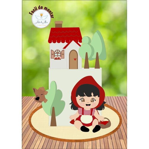 Topo de Bolo Chapeuzinho Vermelho 13
