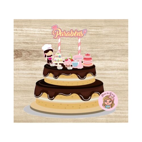 Topo de Bolo Confeitaria - Doceria 04