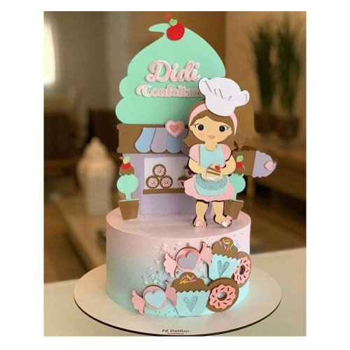 Topo de Bolo Confeitaria - Doceria 27