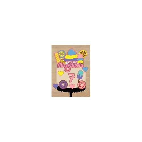 Topo de Bolo Confeitaria - Doceria 45
