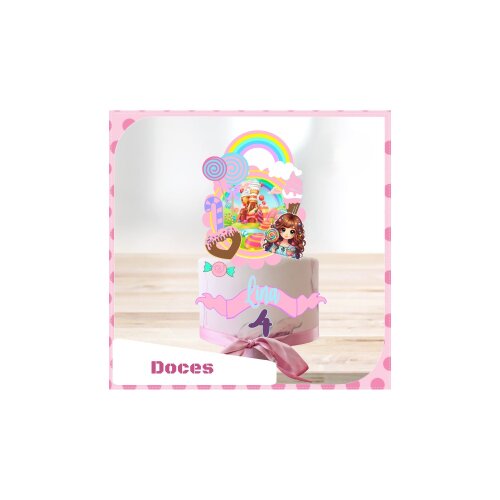 Topo de Bolo Confeitaria - Doceria 57