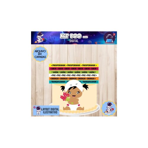Topo de bolo 15 - Bebê a