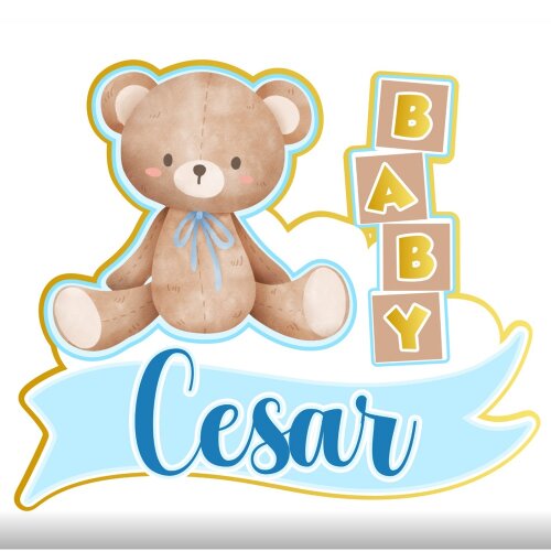 Topo de bolo chá de bebe 015