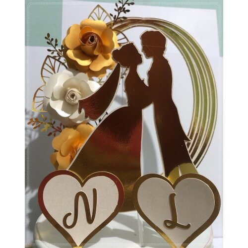 Topo de bolo 33 - Casamento a