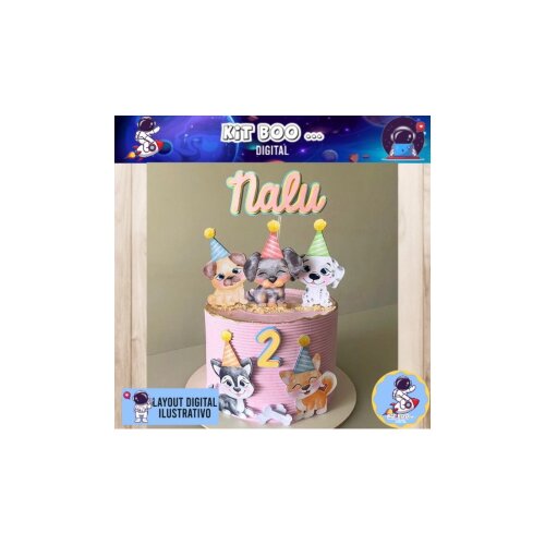 Topo de bolo 05 - Cachorrinho a