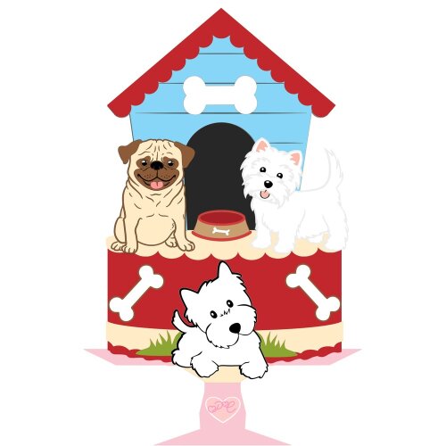 Topo de bolo 27 - Cachorrinho a