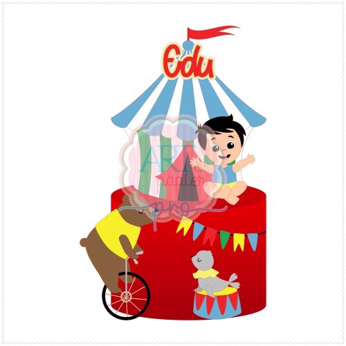 Topo de Bolo Circo 04