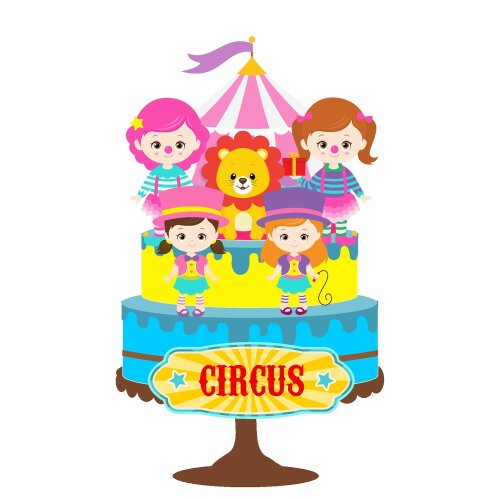 Topo de Bolo Circo 52