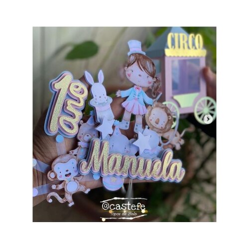 Topo de Bolo Circo 62