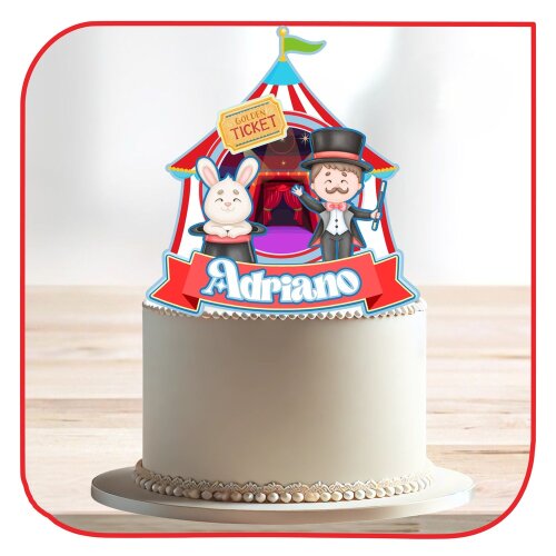 Topo de Bolo Circo 78