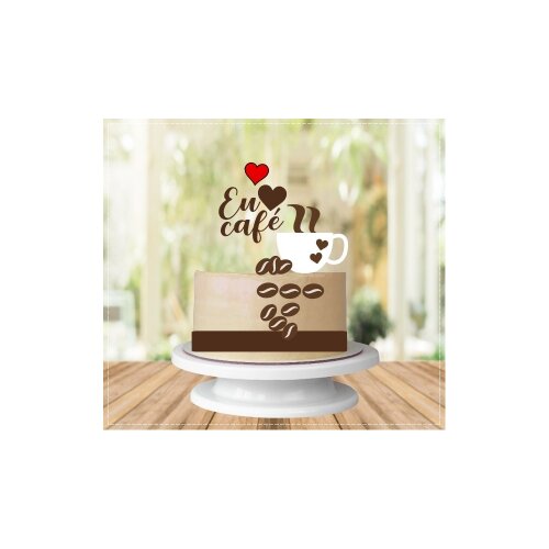 Topo de bolo 09 - Café a