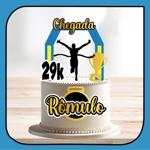Topo de Bolo Corrida - Maratona 05