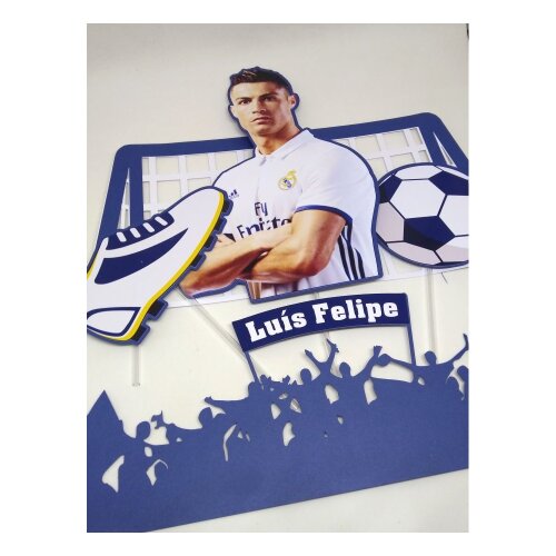 Topo de bolo 01 - Cristiano Ronaldo CR7 a