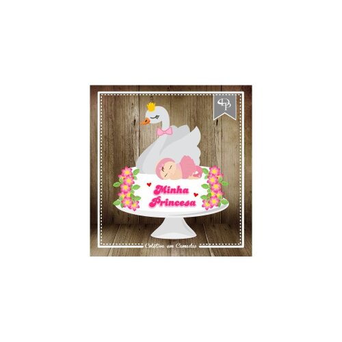 Topo de Bolo Cisne 02