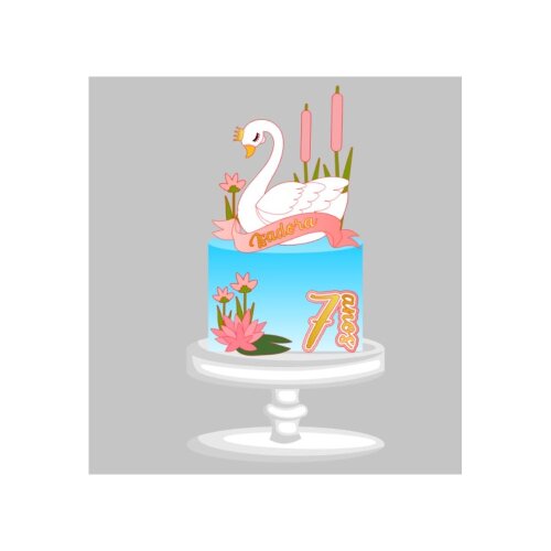 Topo de Bolo Cisne 08