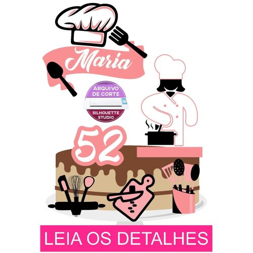 Topo de Bolo Chefe de Cozinha 04