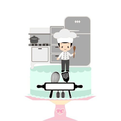 Topo de Bolo Chefe de Cozinha 08