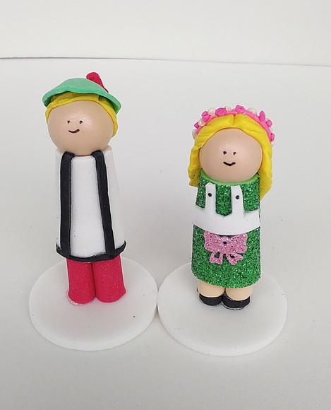 Casal de Alemães Bonecos para Constelação Familiar Mesa Água