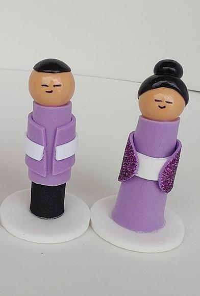 Casal de Japoneses para Constelação Familiar Mesa Água