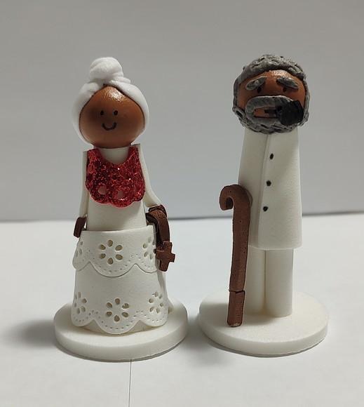 Casal Preto Velho para Constelação Familiar Mesa Água