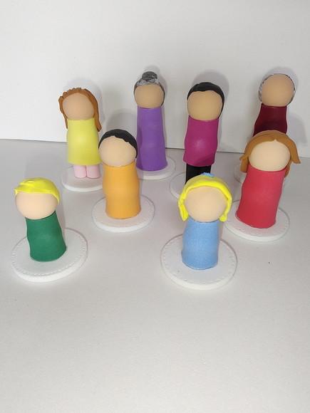 Kit Família Obesos para Constelação Familiar Mesa Água