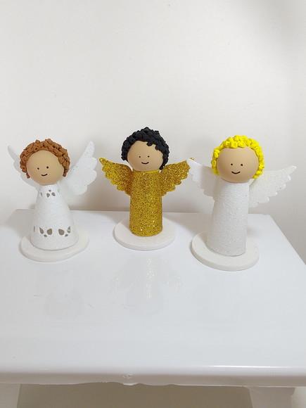 Kit Trio de Anjos-bonecos para Constelação Mesa Água