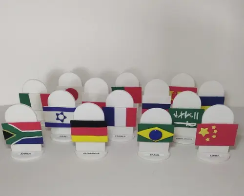 Kit com 4 Bandeiras para Constelação Familiar Mesa ou Água