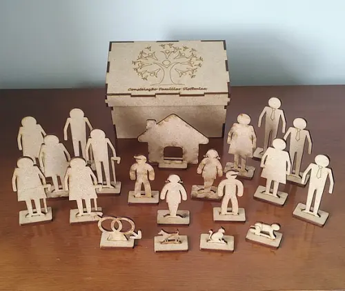Bonecos de mdf para Constelação Familiar