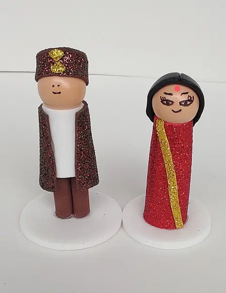 Casal de Indianos para Constelação Mesa ou Água