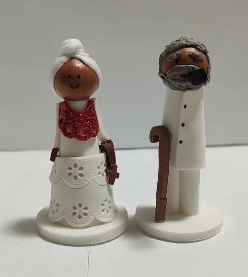 Casal Preto Velho para Constelação Familiar Mesa Água
