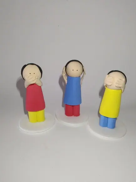 Kit Não Falo Não Escuto Não Vejo para Constelação Familiar
