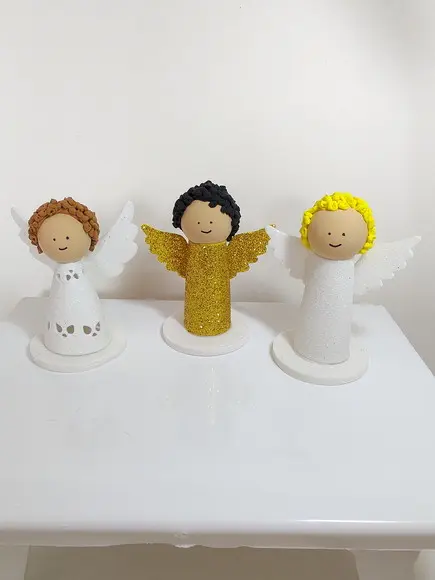 Kit Trio de Anjos-bonecos para Constelação Mesa Água