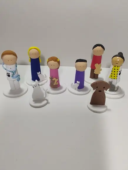 Kit Tutores Bonecos para Constelação Mesa ou Água