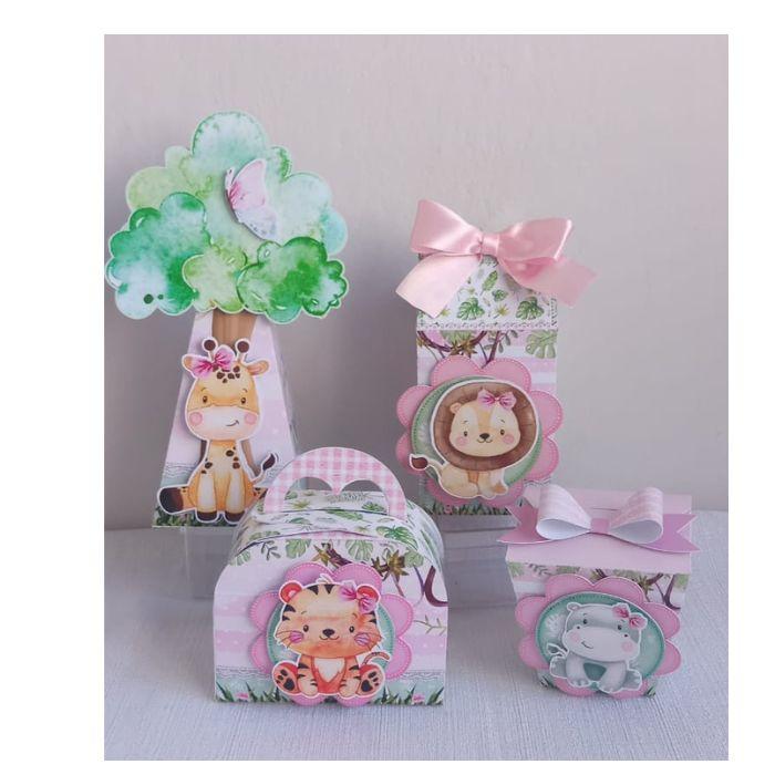 Kit festa safari menina 40 unidades