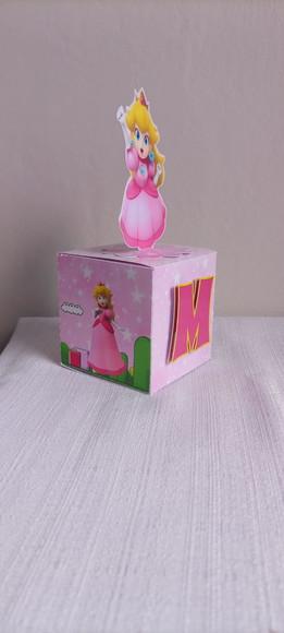 10 Caixa Cubo com Letra Peach